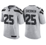 Nike Seattle Seahawks #25 Richard Sherman 2016 Gridiron Gray II Men's NFL Limited Jersey
