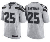Nike Seattle Seahawks #25 Richard Sherman 2016 Gridiron Gray II Men's NFL Limited Jersey