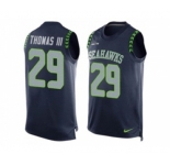 Nike Seattle Seahawks #29 Earl Thomas III Steel Blue Team Color Men's Stitched NFL Limited Tank Top Jersey