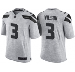 Nike Seattle Seahawks #3 Russell Wilson 2016 Gridiron Gray II Men's NFL Limited Jersey