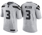 Nike Seattle Seahawks #3 Russell Wilson 2016 Gridiron Gray II Men's NFL Limited Jersey