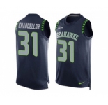 Nike Seattle Seahawks #31 Kam Chancellor Steel Blue Team Color Men's Stitched NFL Limited Tank Top Jersey