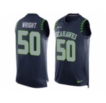 Nike Seattle Seahawks #50 K.J. Wright Steel Blue Team Color Men's Stitched NFL Limited Tank Top Jersey