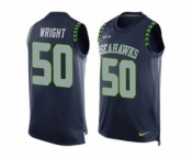 Nike Seattle Seahawks #50 K.J. Wright Steel Blue Team Color Men's Stitched NFL Limited Tank Top Jersey