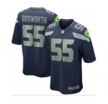 Nike Seattle Seahawks #55 Brian Bosworth Steel Blue Team Color Men's Stitched NFL Vapor Untouchable Limited Jersey