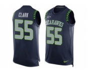 Nike Seattle Seahawks #55 Frank Clark Steel Blue Team Color Men's Stitched NFL Limited Tank Top Jersey