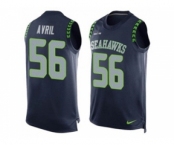 Nike Seattle Seahawks #56 Cliff Avril Steel Blue Team Color Men's Stitched NFL Limited Tank Top Jersey