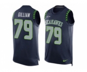 Nike Seattle Seahawks #79 Garry Gilliam Steel Blue Team Color Men's Stitched NFL Limited Tank Top Jersey
