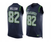Nike Seattle Seahawks #82 Luke Willson Steel Blue Team Color Men's Stitched NFL Limited Tank Top Jersey