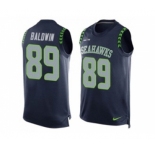 Nike Seattle Seahawks #89 Doug Baldwin Steel Blue Team Color Men's Stitched NFL Limited Tank Top Jersey