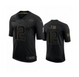 Seattle Seahawks #12 Fan Black 2020 Salute to Service Limited Jersey