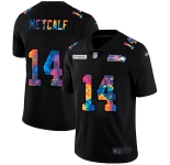 Seattle Seahawks #14 DK Metcalf Men's Nike Multi-Color Black 2020 NFL Crucial Catch Vapor Untouchable Limited Jersey