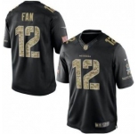 nike nfl jerseys seattle seahawks #12 fan Black[salute to service limited]