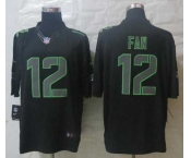 nike nfl jerseys seattle seahawks #12 fan black[nike impact limited]