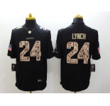 nike nfl jerseys seattle seahawks #24 lynch Black[salute to service limited]
