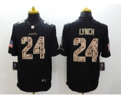 nike nfl jerseys seattle seahawks #24 lynch Black[salute to service limited]