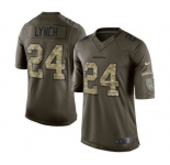 nike nfl jerseys seattle seahawks #24 marshawn lynch army green[nike Limited Salute To Service]