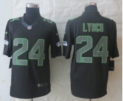 nike nfl jerseys seattle seahawks #24 marshawn lynch black[nike impact limited]