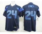 nike nfl jerseys seattle seahawks #24 marshawn lynch blue[drenched limited]