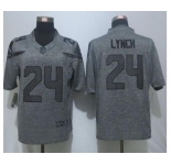 nike nfl jerseys seattle seahawks #24 marshawn lynch gray[nike Limited]