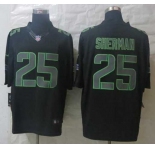 nike nfl jerseys seattle seahawks #25 sherman black[nike impact limited]