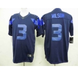 nike nfl jerseys seattle seahawks #3 wilson blue[drenched limited]