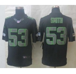 nike nfl jerseys seattle seahawks #53 smith black[nike impact limited]