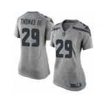 Women Nike Seahawks #29 Earl Thomas III Gray Stitched NFL Limited Gridiron Gray Jersey