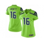 Women Nike Seattle Seahawks #16 Tyler Lockett Limited Green Rush NFL Jerseys