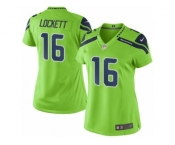 Women Nike Seattle Seahawks #16 Tyler Lockett Limited Green Rush NFL Jerseys