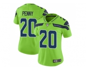 Women Nike Seattle Seahawks #20 Rashaad Penny Green Stitched NFL Limited Rush Jersey