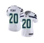 Women Nike Seattle Seahawks #20 Rashaad Penny White Stitched NFL Vapor Untouchable Limited Jersey