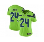 Women Nike Seattle Seahawks #24 Marshawn Lynch Vapor Untouchable Limited Green NFL Jersey