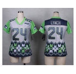 Women Nike Seattle Seahawks #24 marshawn lynch jerseys[Style Noble Fashion]