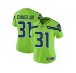 Women Nike Seattle Seahawks #31 Kam Chancellor Vapor Untouchable Limited Green NFL Jersey