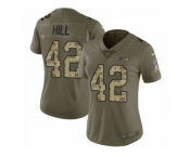 Women Nike Seattle Seahawks #42 Delano Hill Limited Olive Camo 2017 Salute to Service NFL Jersey