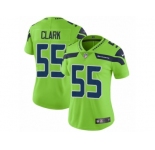 Women Nike Seattle Seahawks #55 Frank Clark Vapor Untouchable Limited Green NFL Jersey