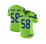 Women Nike Seattle Seahawks #58 Kevin Pierre-Louis Vapor Untouchable Limited Green NFL Jersey