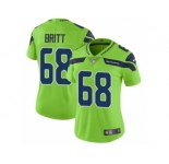 Women Nike Seattle Seahawks #68 Justin Britt Vapor Untouchable Limited Green NFL Jersey
