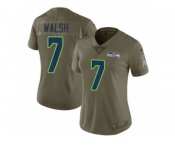Women Nike Seattle Seahawks #7 Blair Walsh Limited Olive 2017 Salute to Service NFL Jersey