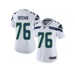 Women Nike Seattle Seahawks #76 Duane Brown White Vapor Untouchable Limited Player NFL Jersey
