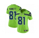 Women Nike Seattle Seahawks #81 Nick Vannett Vapor Untouchable Limited Green NFL Jersey