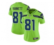 Women Nike Seattle Seahawks #81 Nick Vannett Vapor Untouchable Limited Green NFL Jersey