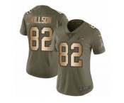 Women Nike Seattle Seahawks #82 Luke Willson Limited Olive Gold 2017 Salute to Service NFL Jersey
