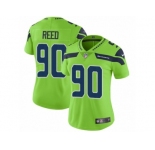 Women Nike Seattle Seahawks #90 Jarran Reed Vapor Untouchable Limited Green NFL Jersey
