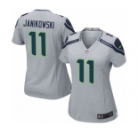 Women's Nike Seattle Seahawks #11 Sebastian Janikowski Game Grey Alternate NFL Jersey