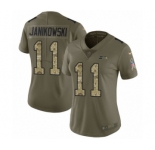 Women's Nike Seattle Seahawks #11 Sebastian Janikowski Limited Olive Camo 2017 Salute to Service NFL Jersey