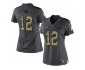 Women's Nike Seattle Seahawks 12th Fan Limited Black 2016 Salute to Service NFL Jersey