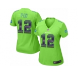 Women's Nike Seattle Seahawks 12th Fan Limited Green Strobe NFL Jersey