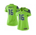 Women's Nike Seattle Seahawks #16 Tyler Lockett Green Stitched NFL Limited Rush Jersey